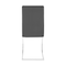 Armen Living Amanda Contemporary Side Chair in Gray Faux Leather and Chrome Finish, PK2 LCAMSIGR - alternate 9